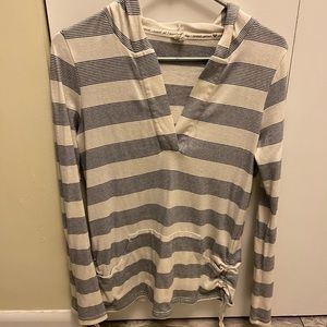 V-Neck Hooded Top